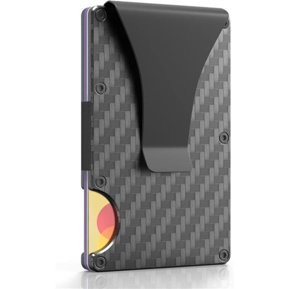 Money Clip for Men,RFID Blocking Carbon Fiber Wallet,Minimalist Slim Wallet